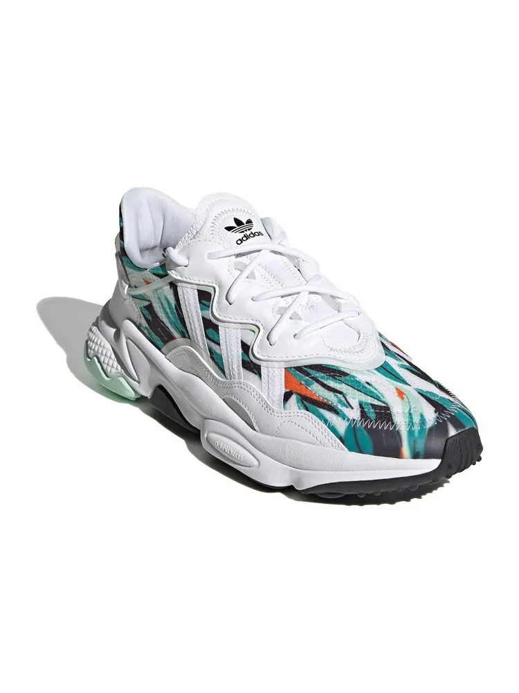 Кроссовки Adidas Originals Ozweego Geometric Jungle Print Unisex — изображение 2 из 6, белый