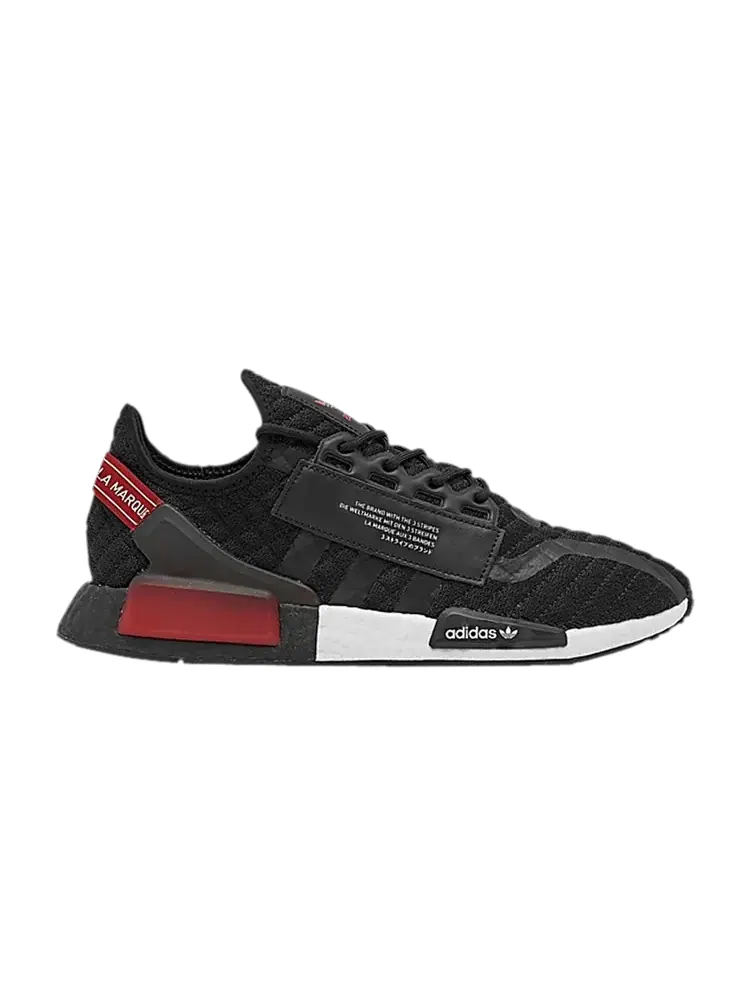 Кроссовки adidas NMD_R1 V2 'Black White Scarlet' — изображение 1 из 1, черный//белый