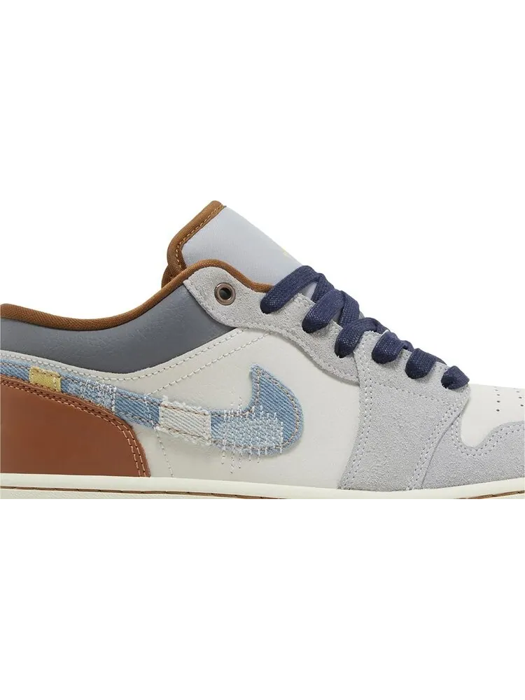 Кроссовки Air Jordan 1 Low SE 'Repaired Denim Swoosh' — изображение 2 из 4, бежевый