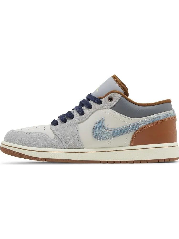 Кроссовки Air Jordan 1 Low SE 'Repaired Denim Swoosh' — изображение 3 из 4, бежевый