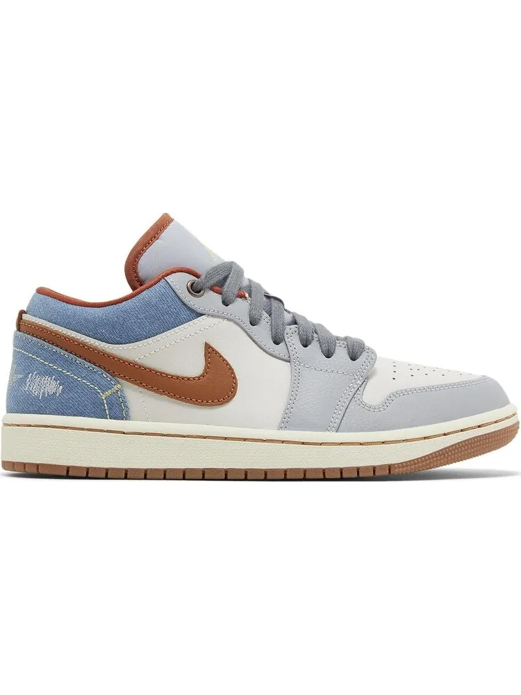 Кроссовки Wmns Air Jordan 1 Low 'Phantom Denim' — изображение 1 из 4, бежевый