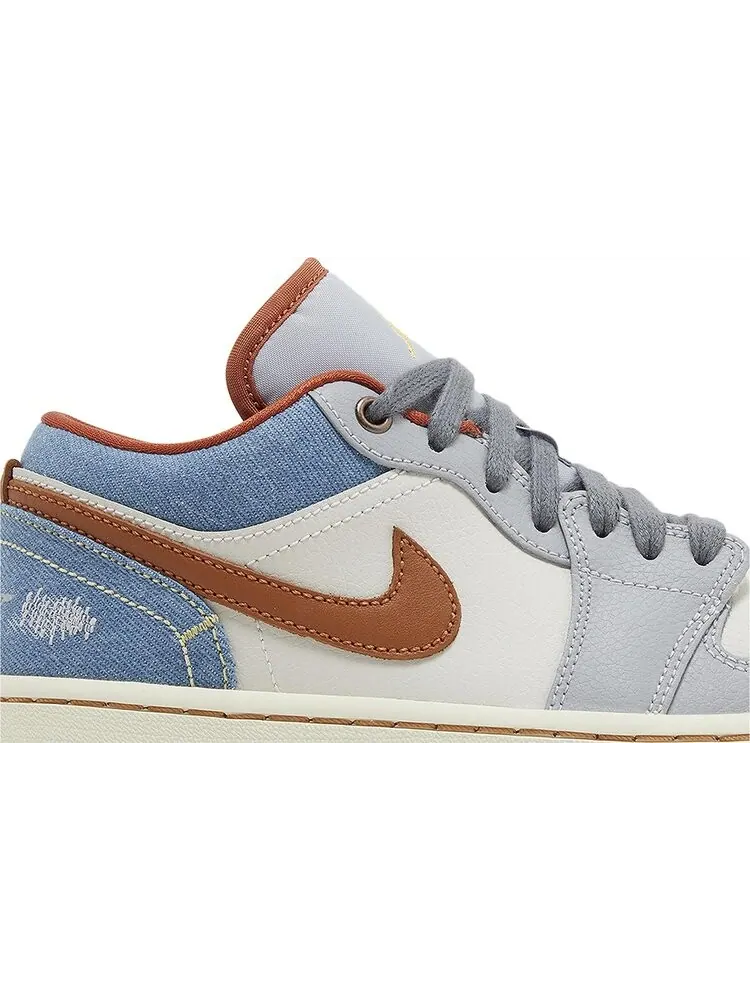 Кроссовки Wmns Air Jordan 1 Low 'Phantom Denim' — изображение 2 из 4, бежевый