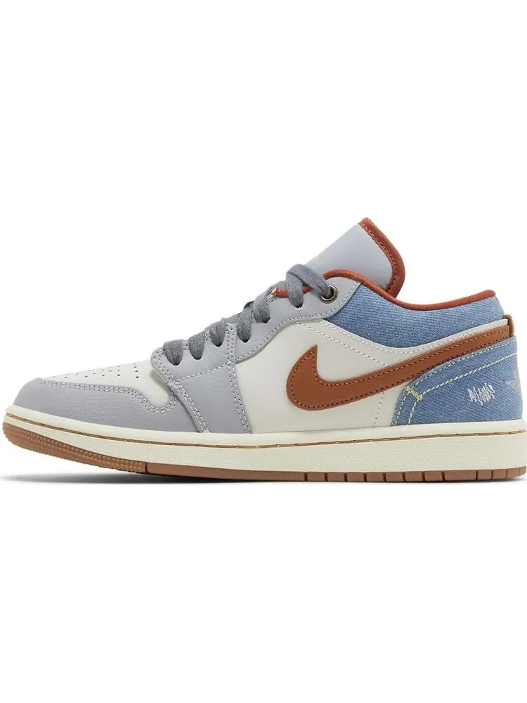 Кроссовки Wmns Air Jordan 1 Low 'Phantom Denim' — изображение 3 из 4, бежевый