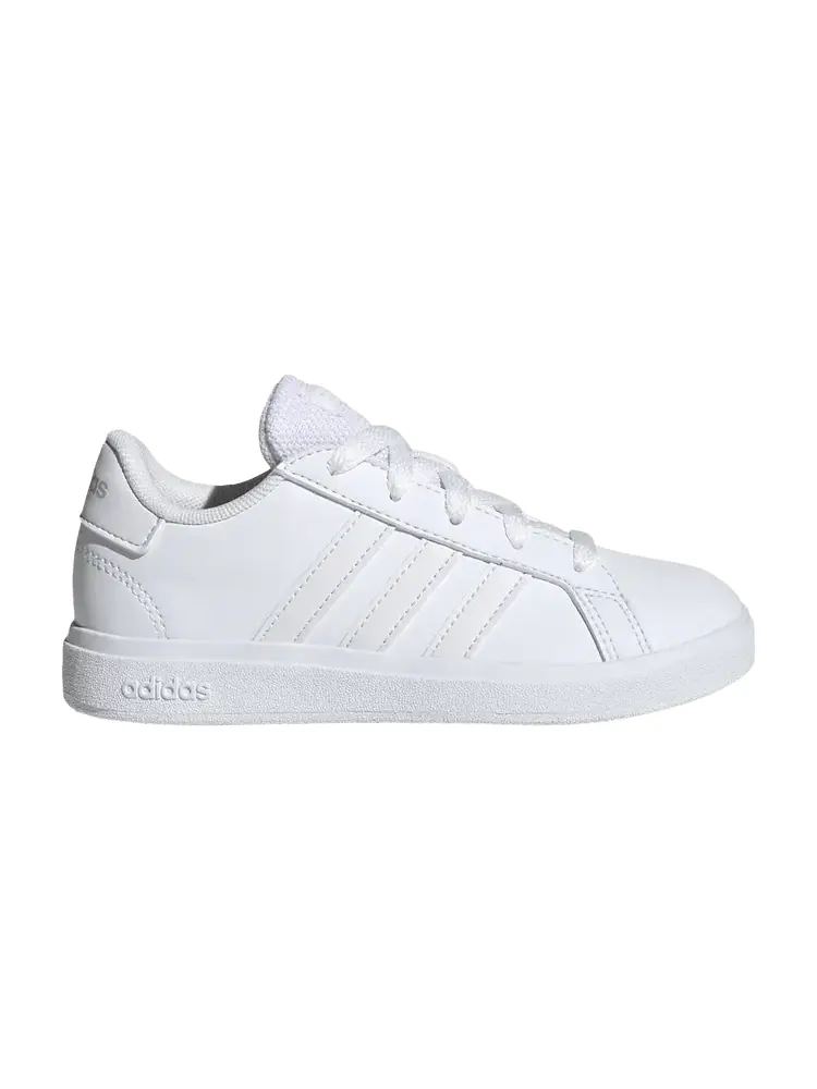 Кроссовки adidas Grand Court Lace-Up K White Grey — изображение 1 из 1, белый серый