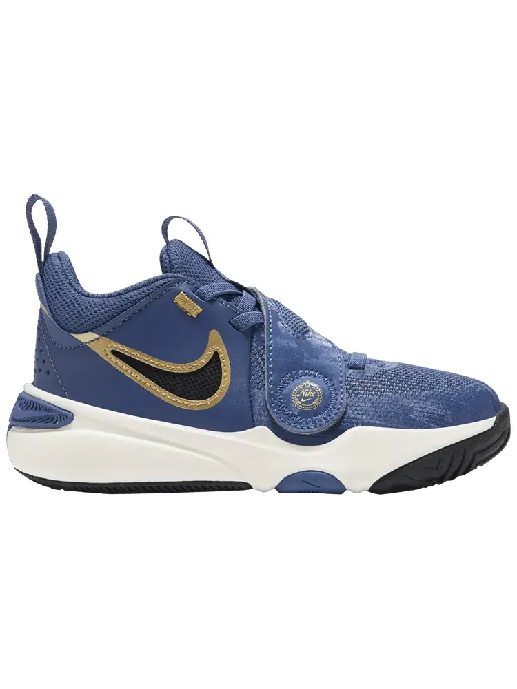 Кроссовки Nike Team Hustle D11 PS 'Mystic Navy Metallic Gold' — изображение 1 из 1, синий