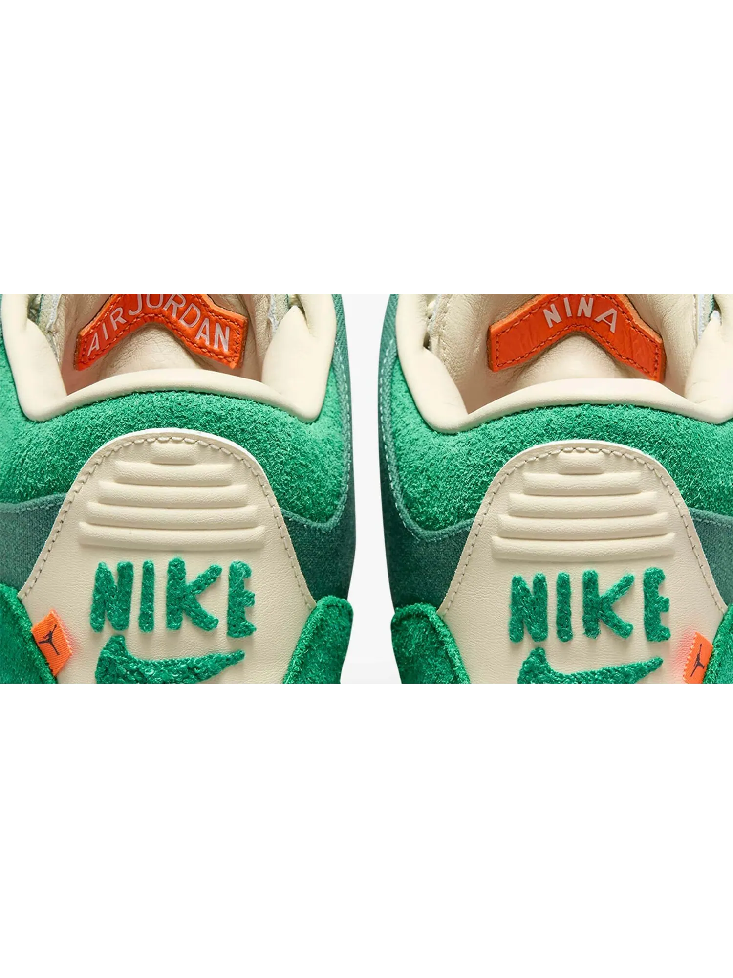 Кроссовки Air Jordan 3 Retro x Nina Chanel Abney Bicoastal and Malachite — изображение 9 из 11, зеленый