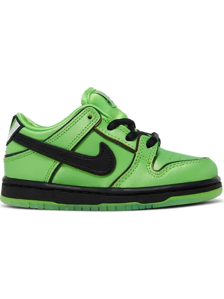 Кроссовки The Powerpuff Girls x Dunk Low Pro SB QS TD 'Buttercup' — изображение 1 из 4, зеленый