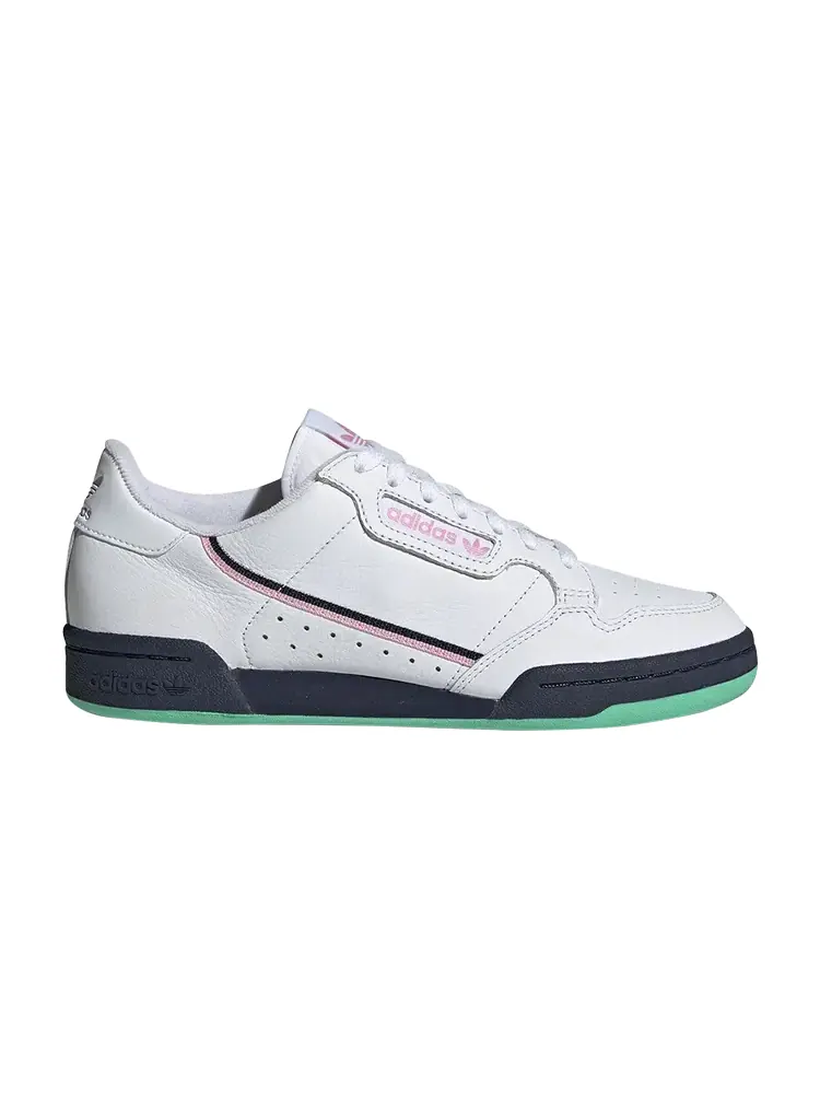 Кроссовки Adidas Wmns Continental 80 'White Navy Pink' — изображение 1 из 1, белый
