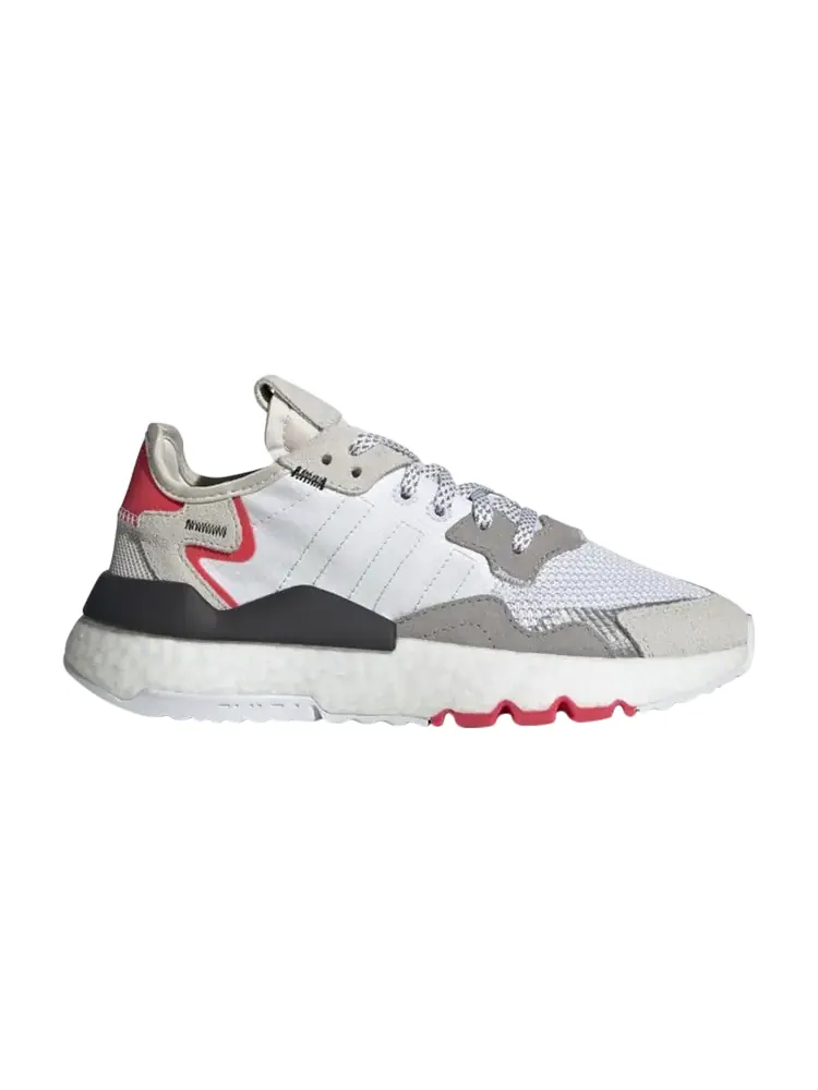 Кроссовки Adidas Nite Jogger J 'White Shock Red' — изображение 1 из 1, белый