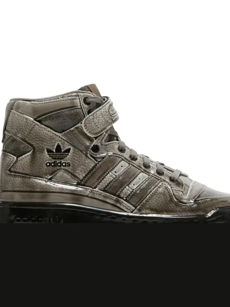 Кроссовки Adidas Jeremy Scott x Forum High 'Dipped - Carbon' — изображение 2 из 8, серый