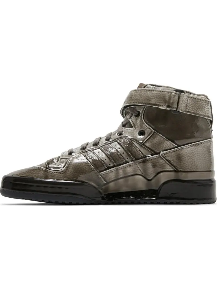 Кроссовки Adidas Jeremy Scott x Forum High 'Dipped - Carbon' — изображение 3 из 8, серый
