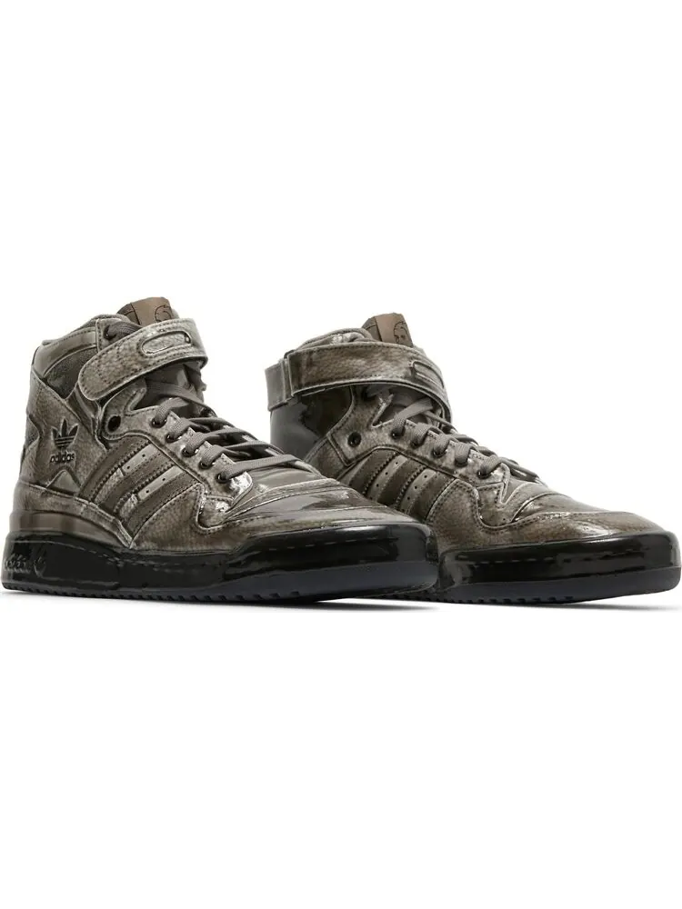 Кроссовки Adidas Jeremy Scott x Forum High 'Dipped - Carbon' — изображение 8 из 8, серый