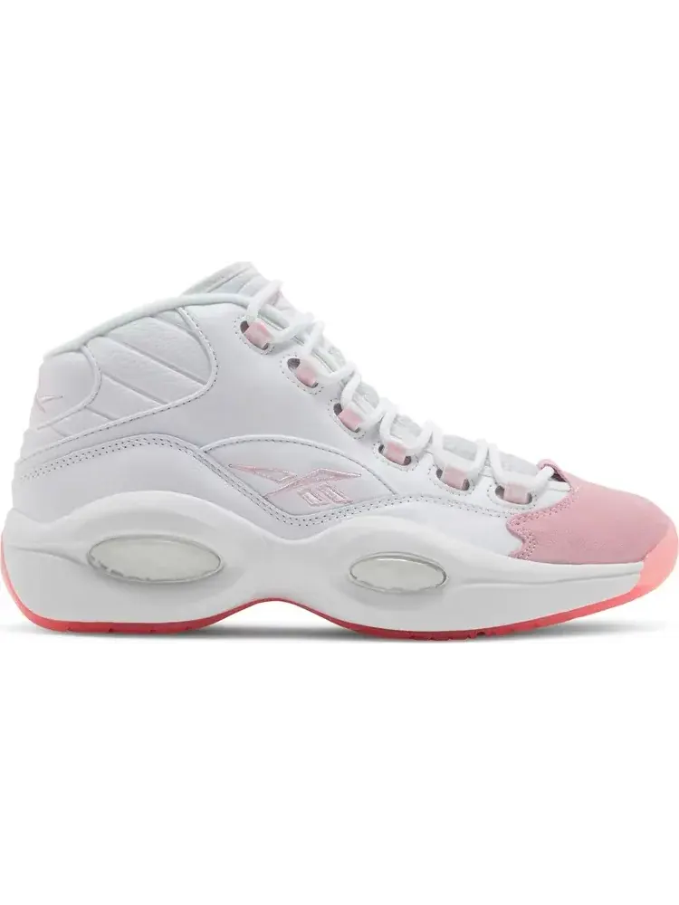 Кроссовки question mid 'pink toe' Reebok — изображение 1 из 8, белый