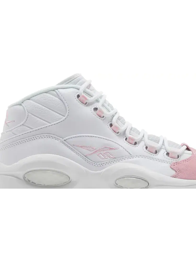 Кроссовки question mid 'pink toe' Reebok — изображение 2 из 8, белый