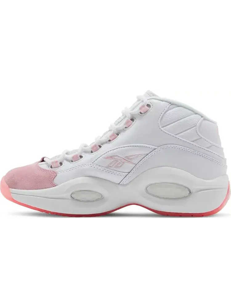 Кроссовки question mid 'pink toe' Reebok — изображение 3 из 8, белый