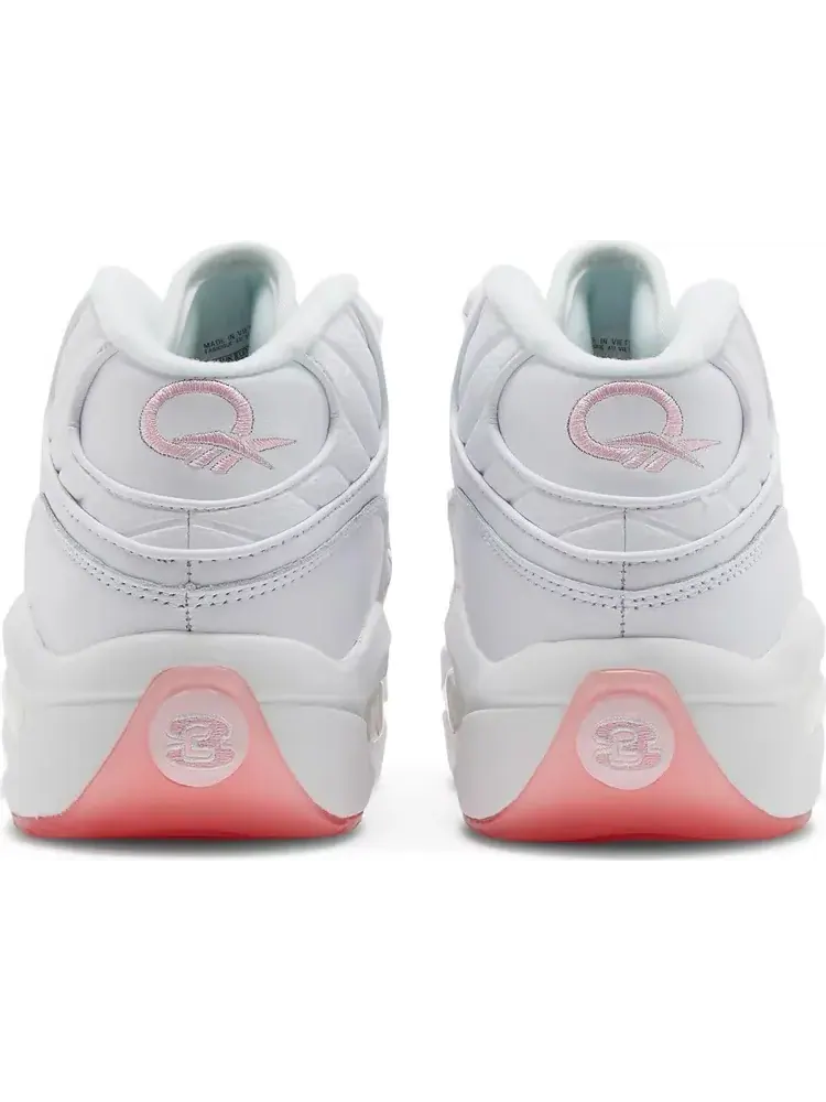 Кроссовки question mid 'pink toe' Reebok — изображение 6 из 8, белый