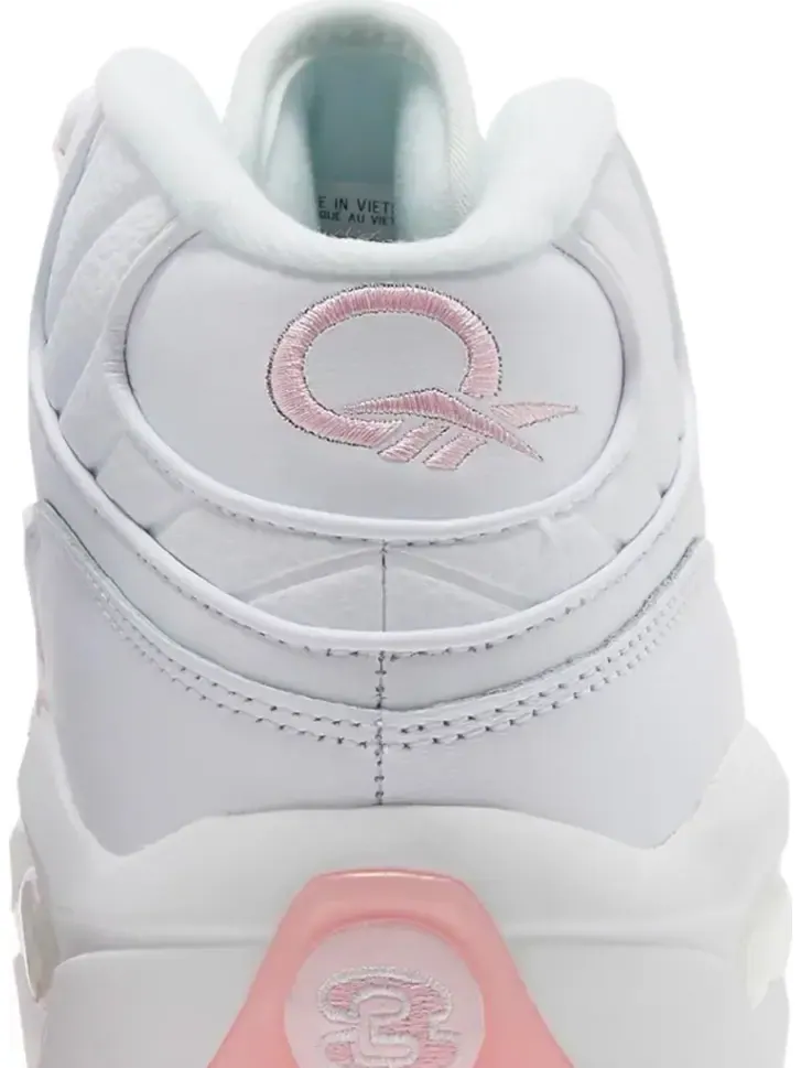 Кроссовки question mid 'pink toe' Reebok — изображение 7 из 8, белый
