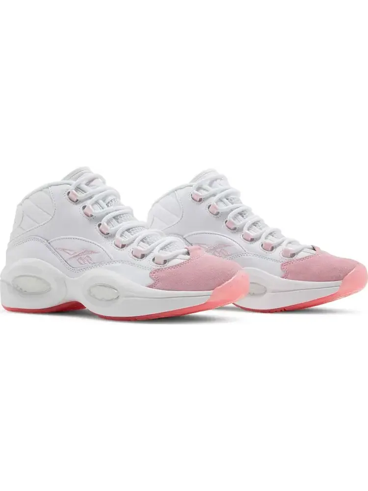 Кроссовки question mid 'pink toe' Reebok — изображение 8 из 8, белый