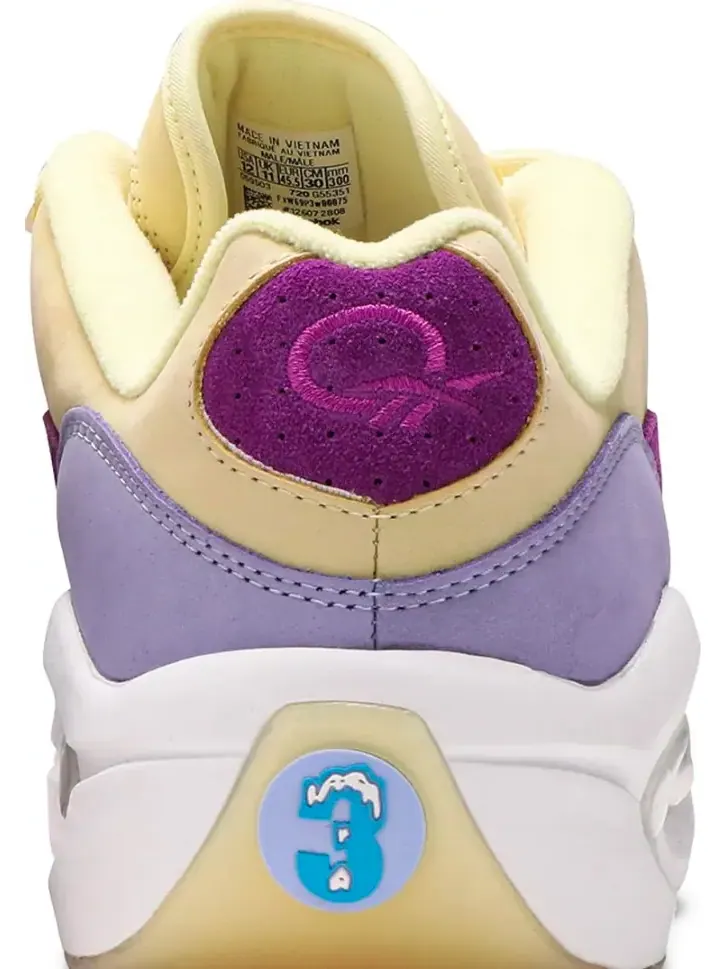 Кроссовки bbc ice cream x question low 'yellow lilac glow' Reebok — изображение 7 из 8, мульти