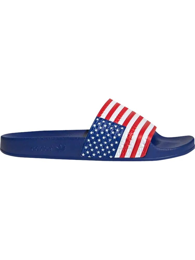 Сандалии Adidas Adilette Slides 'USA Flag' — изображение 1 из 1, красный