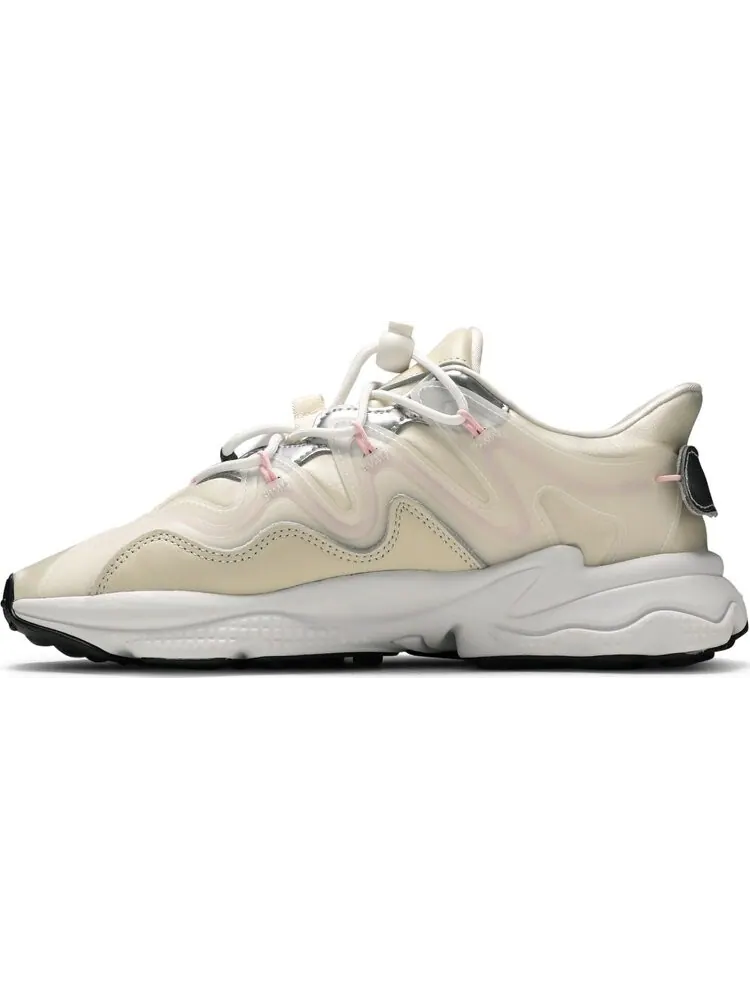 Кроссовки Adidas Wmns Ozweego Plus 'Chalk White Pink' — изображение 3 из 8, бежевый