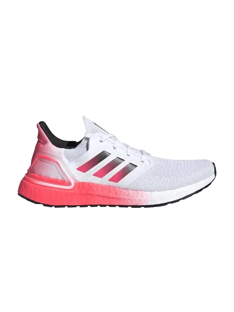 Кроссовки adidas UltraBoost 20 'White Signal Pink' — изображение 1 из 1, белый/черный/розовый