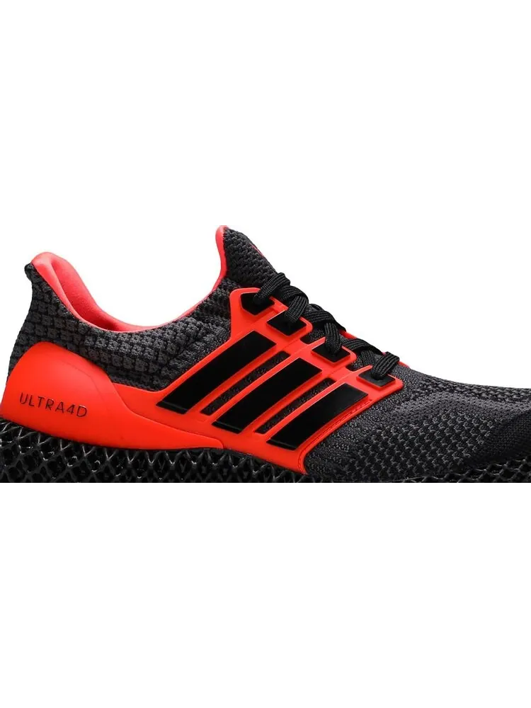 Кроссовки Adidas Ultra 4D 5.0 'Black Solar Red' — изображение 2 из 8, черный