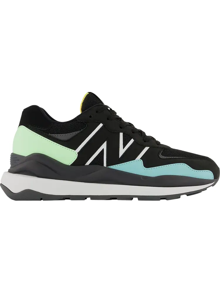 Кроссовки New Balance 57/40 Big Kid 'Black Vibrant Spring Glow' — изображение 1 из 1, черный