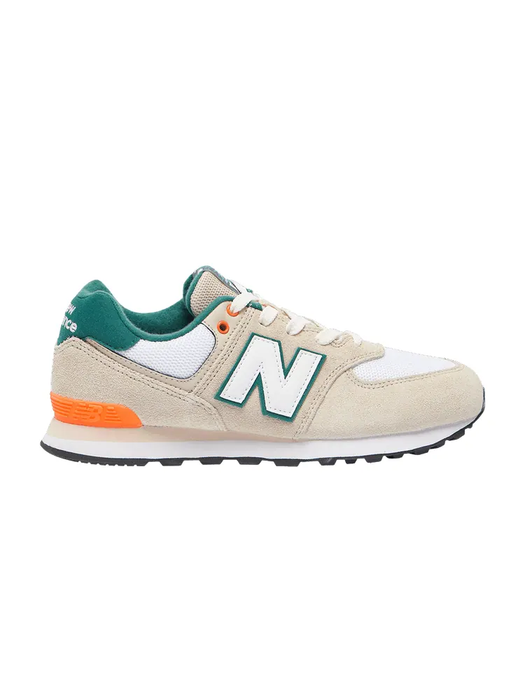 Кроссовки New Balance 574 Big Kid 'White Green' — изображение 1 из 1, белый/зеленый