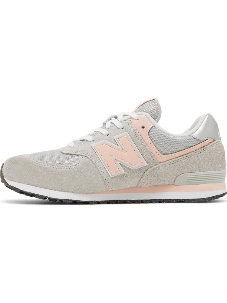 Детские кроссовки New Balance 574 Core — изображение 3 из 8, серый/розовый
