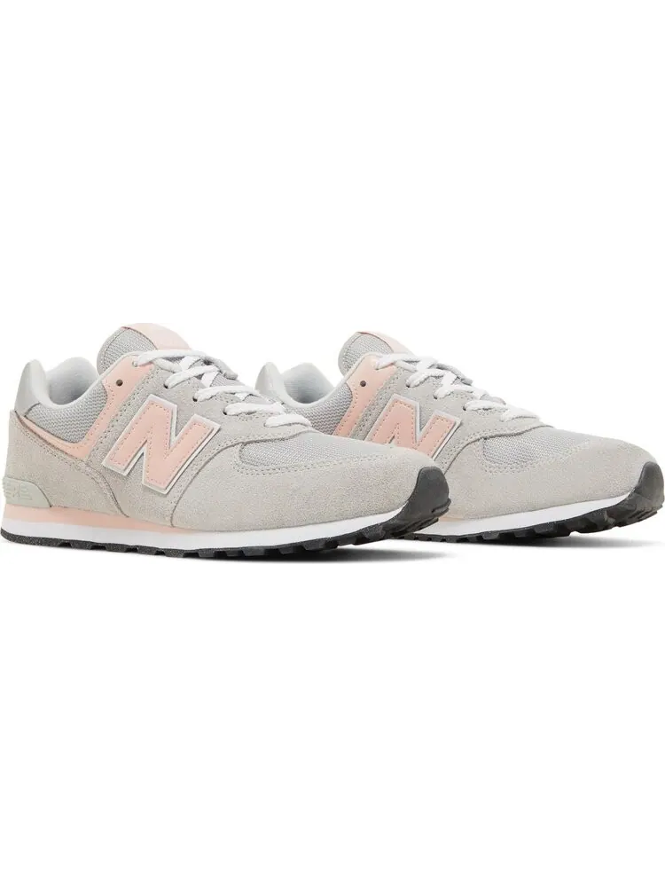 Детские кроссовки New Balance 574 Core — изображение 8 из 8, серый/розовый