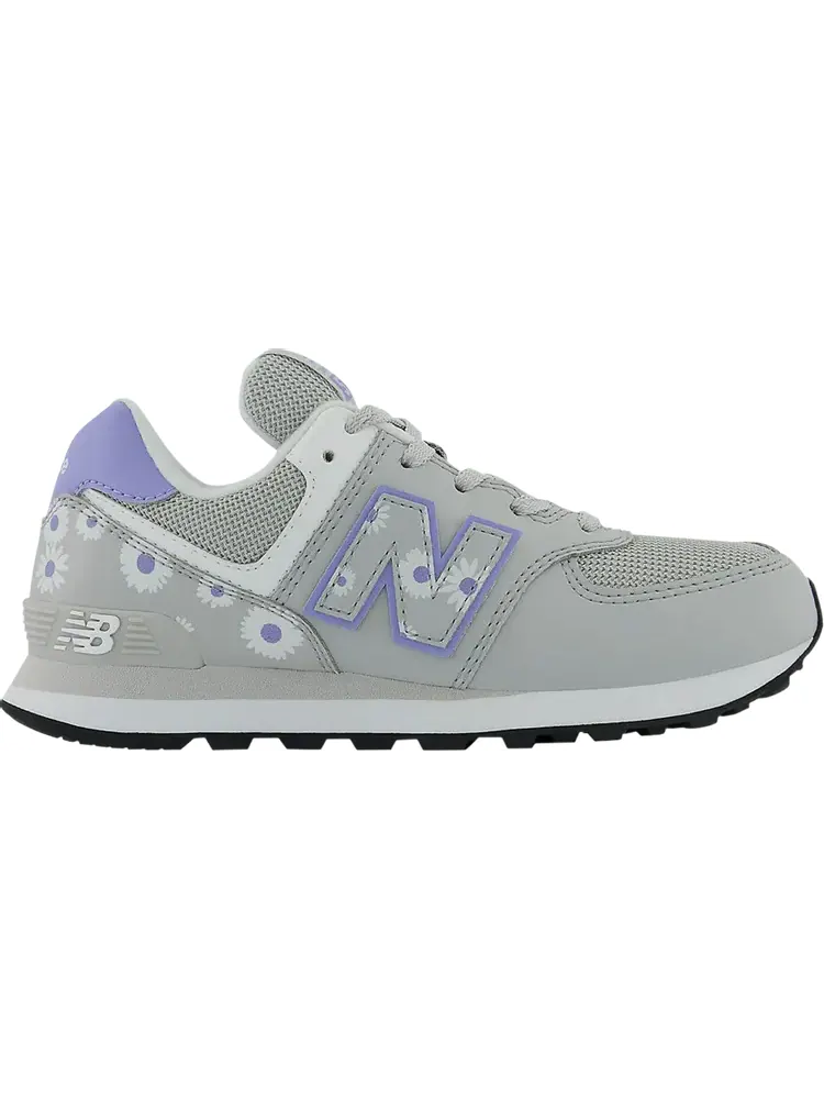 Кроссовки New Balance 574 Big Kid 'Floral - Summer Fog' — изображение 1 из 1, серый