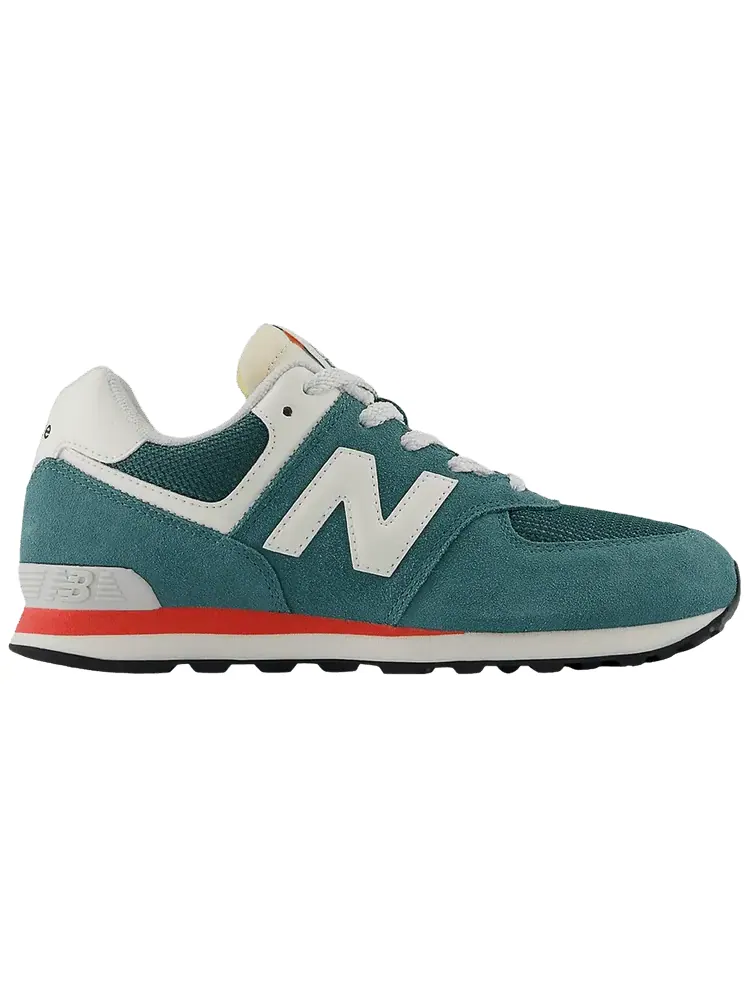 Кроссовки New Balance 574 Big Kid 'New Spruce Blast Red' — изображение 1 из 1, красный