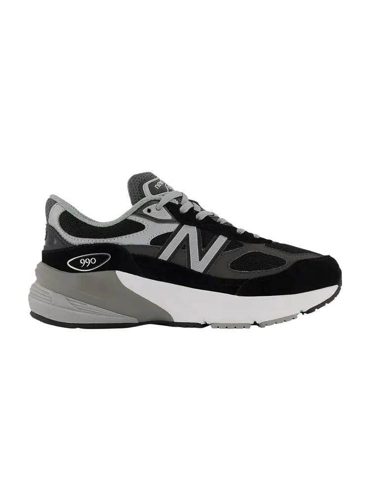 Кроссовки New Balance 990v6 Big Kid Wide Black Silver — изображение 1 из 1, черный серебристый