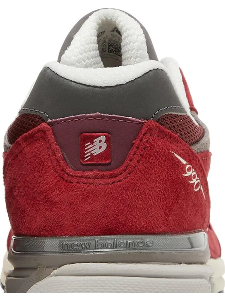 Кроссовки New Balance Teddy Santis x 990v3 Big Kid 'Scarlet Marblehead' — изображение 7 из 8, красный