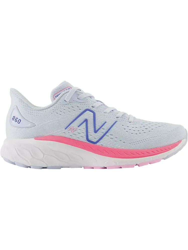 Кроссовки New Balance Fresh Foam X 860v13 Big Kid Wide 'Moon Dust Neon Pink' — изображение 1 из 1, серый