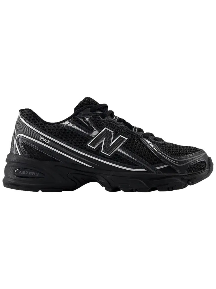 Кроссовки New Balance 740 Big Kid Wide 'Black Silver Metallic' — изображение 1 из 1