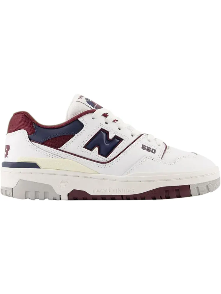 Кроссовки New Balance 550 Big Kid 'White Burgundy Navy' — изображение 1 из 1, белый