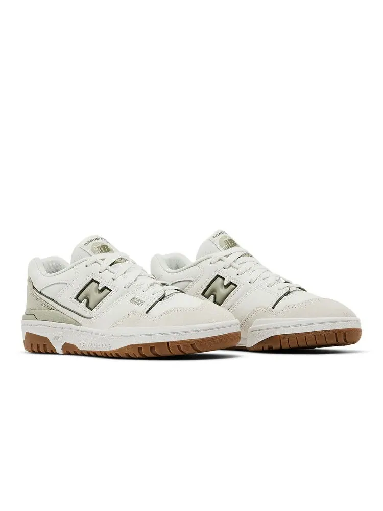Кроссовки New Balance 550 Big Kid 'White Olive Gum' — изображение 9 из 9, белый/серый/оливковый