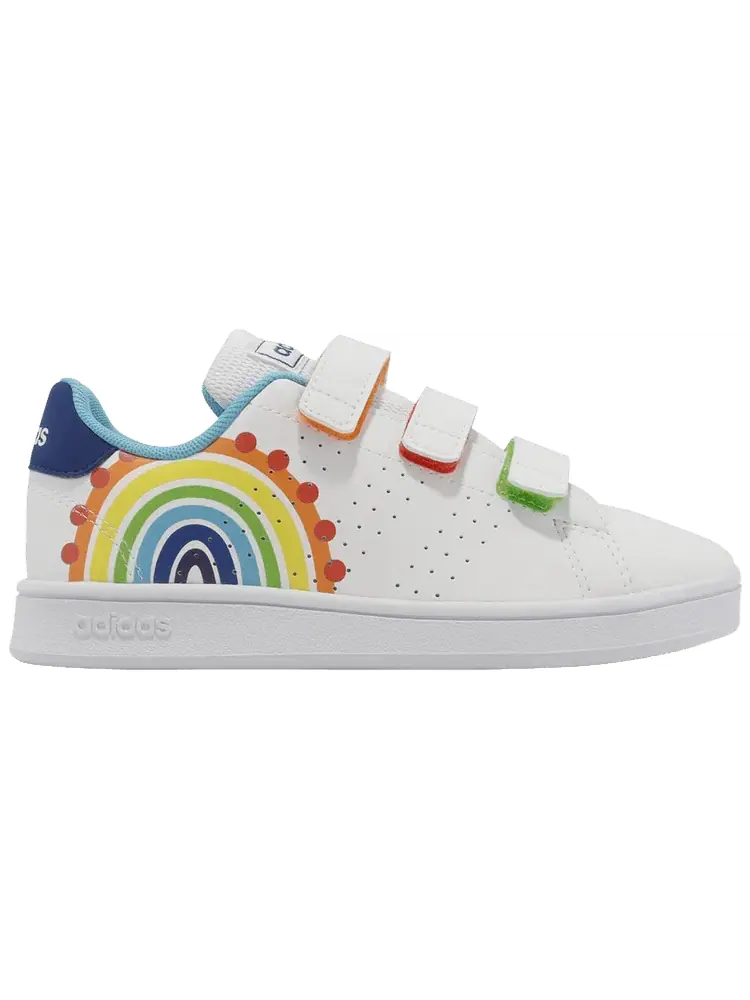 Кроссовки adidas Advantage Court Hook & Loop J 'Rainbow' — изображение 1 из 1, белый