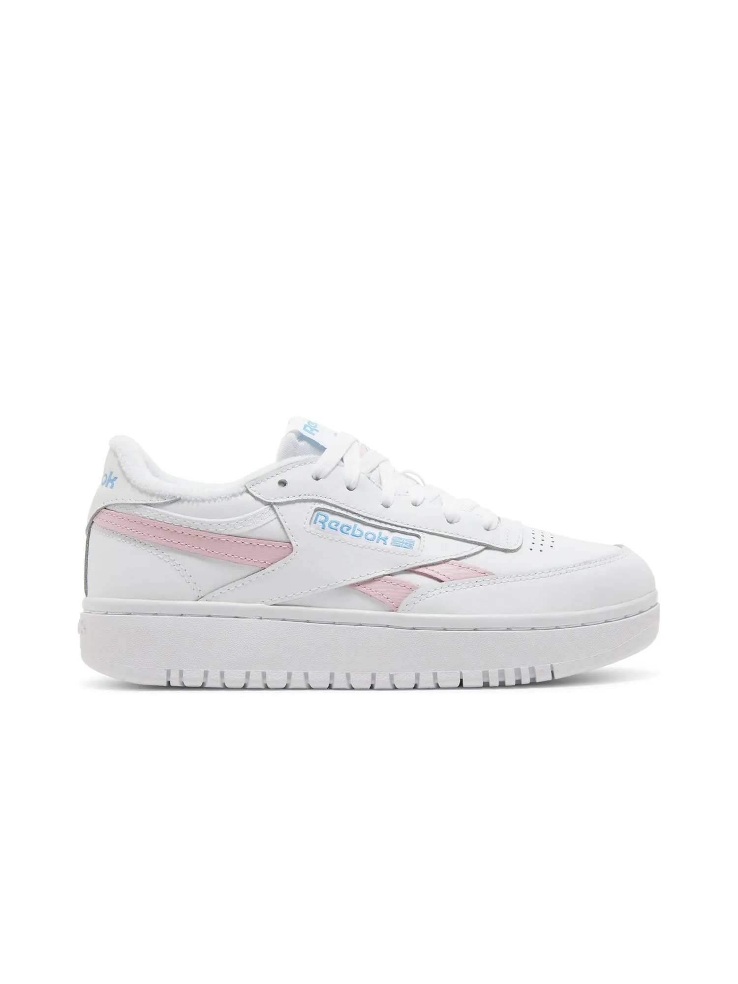 Кроссовки Wmns Club C Double Revenge Reebok — изображение 1 из 8, белый/розовый/голубой