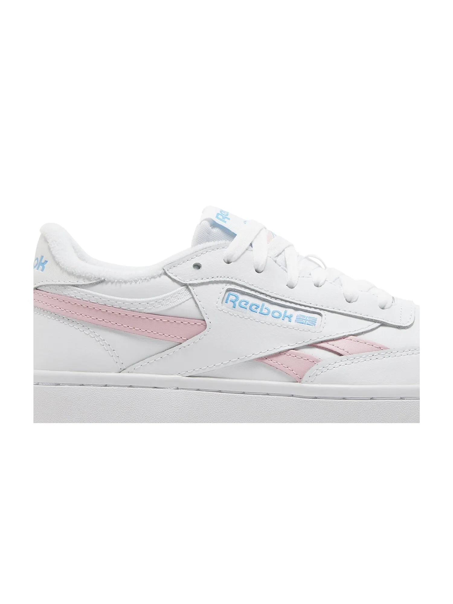 Кроссовки Wmns Club C Double Revenge Reebok — изображение 2 из 8, белый/розовый/голубой
