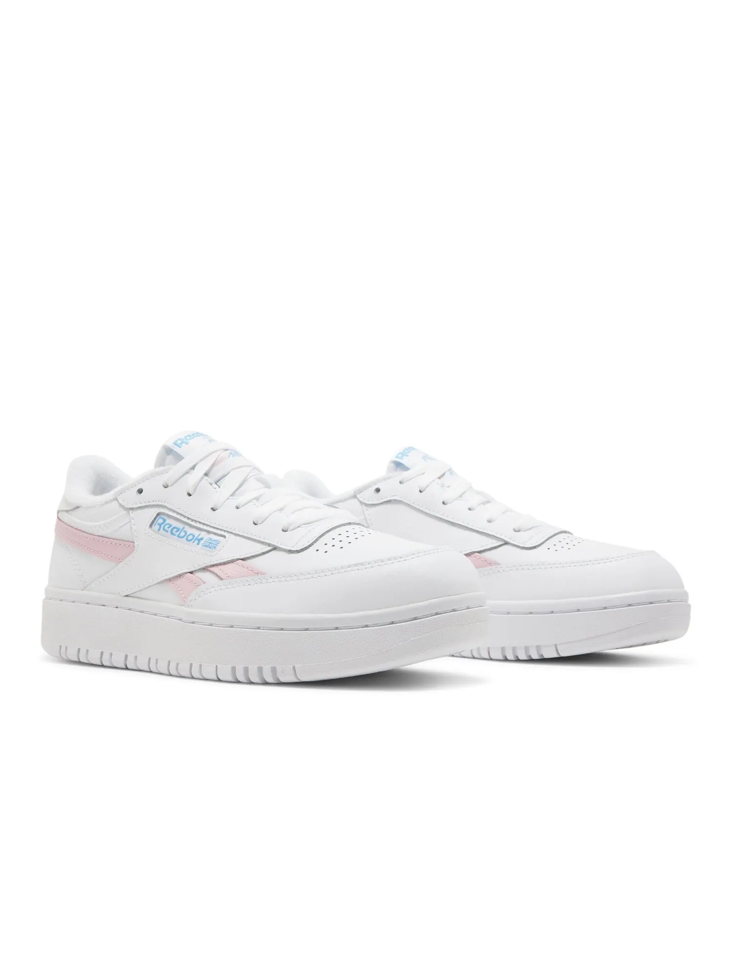 Кроссовки Wmns Club C Double Revenge Reebok — изображение 8 из 8, белый/розовый/голубой