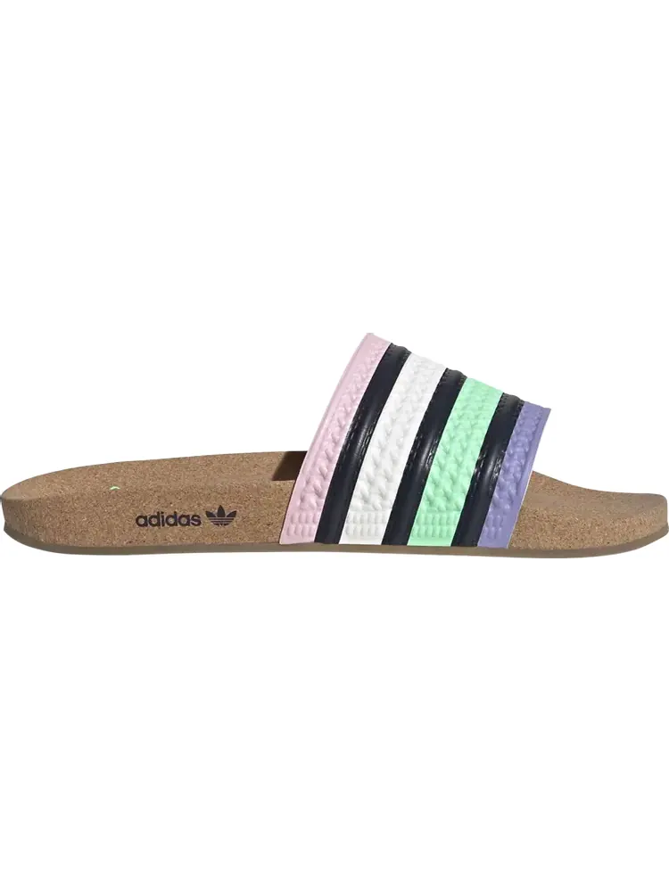 Лимитированные сандали Adidas Adilette Slide 'Cork - Pulse Mint Legend Ink' — изображение 1 из 1, синий
