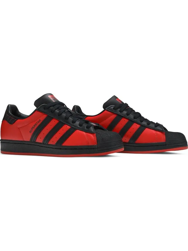 Кроссовки Adidas Marvel x Playstation x Superstar 'Spider-Man: Miles Morales' — изображение 8 из 8, красный