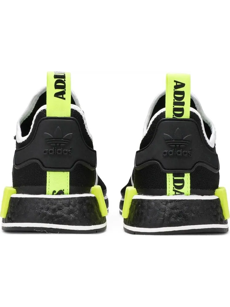 Кроссовки Adidas NMD_R1 'Black Solar Yellow' — изображение 6 из 8, черный