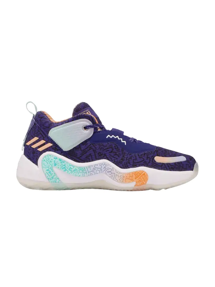 Кроссовки Adidas D.O.N. Issue 3 GCA, Playground Hoops — изображение 1 из 1, фиолетовый