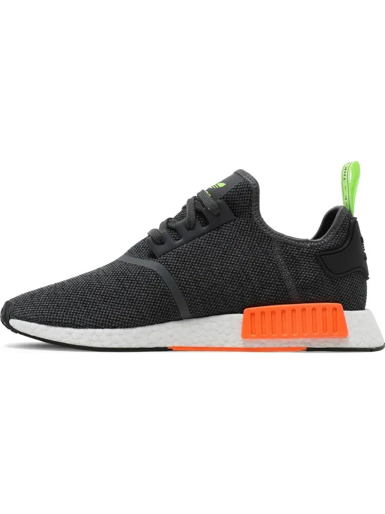 Мужские кроссовки Adidas NMD R1 — изображение 3 из 8, черный/оранжевый/зеленый