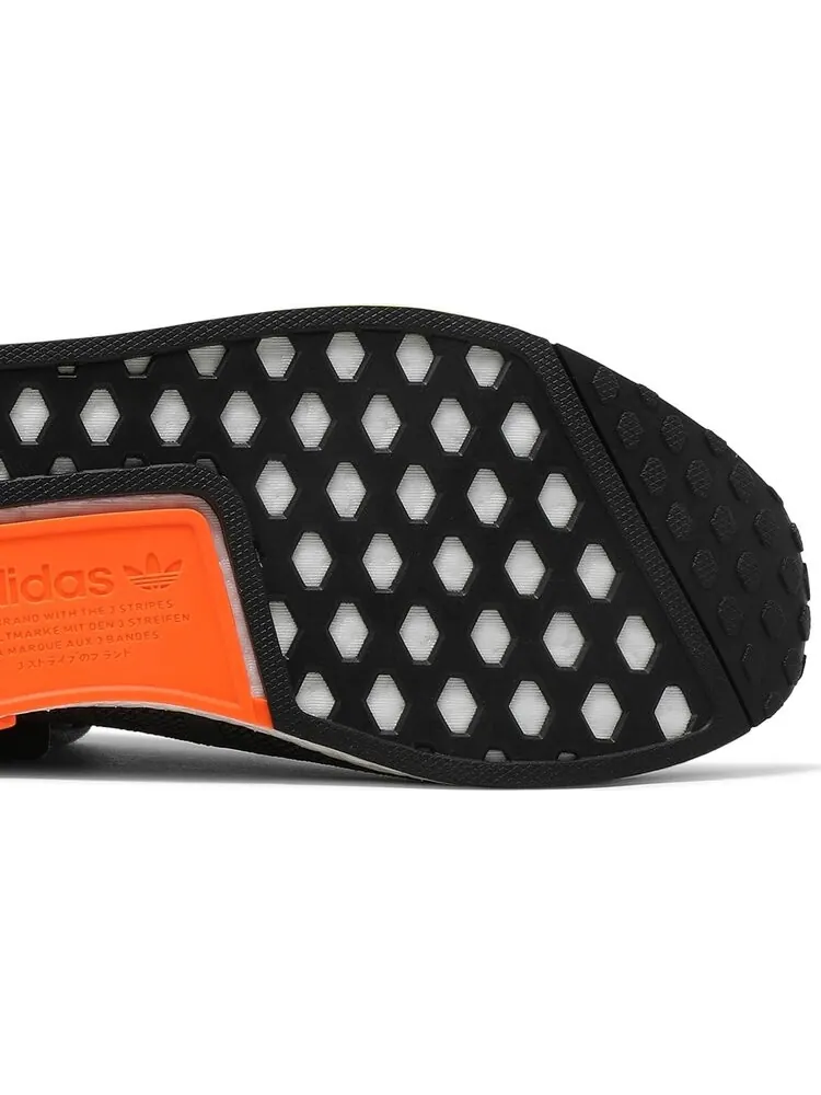 Мужские кроссовки Adidas NMD R1 — изображение 5 из 8, черный/оранжевый/зеленый