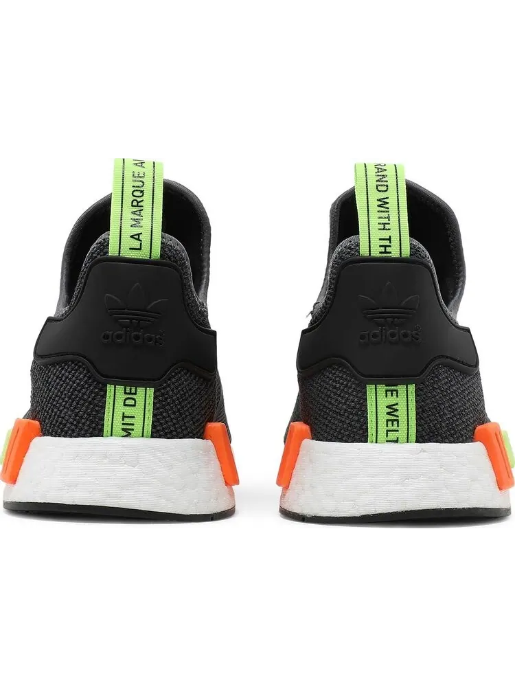 Мужские кроссовки Adidas NMD R1 — изображение 6 из 8, черный/оранжевый/зеленый
